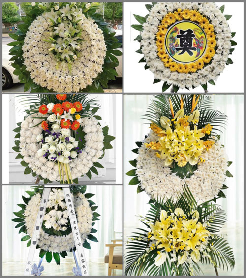 山东青岛平度市灰埠镇西八甲村花圈速递